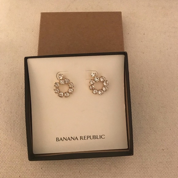 Banana Republic Small Diamanté Circle Earrings - Picture 3 of 5
